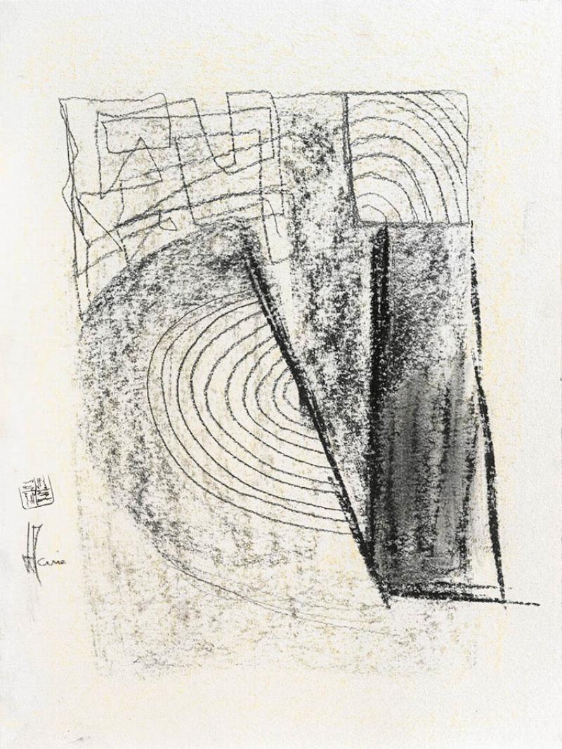 Peinture acrylique contemporaine abstraite aux tons pastel et aux textures subtiles